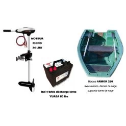Armor 250 + Rhino 34 Lbs + Batterie Yuasa 80 Ah