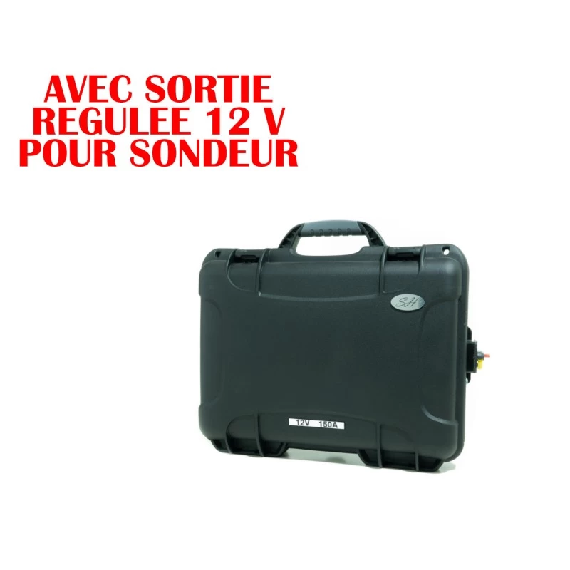 Batterie Sh Lithium 12 V 150 Ah Avec Sortie Régulée 12 V Pour Sondeur