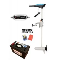 Pack Moteur Electrique Savage Gear Thruster SW 12V - 55lbs Batterie Yuasa 120 Ah Et Chargeur