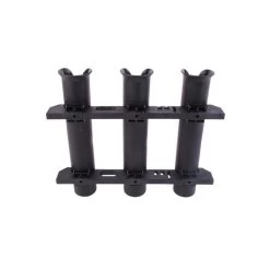 Porte-Canne Ouvert PVC - 3 Tubes Noir