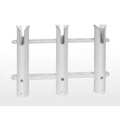 Porte-Canne Ouvert PVC - 3 Tubes Blanc